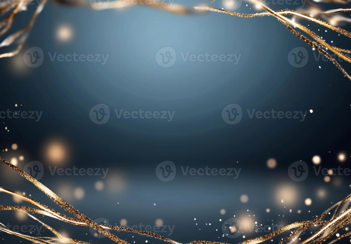 A shimmering background with golden accents and soft glowing lights. photo