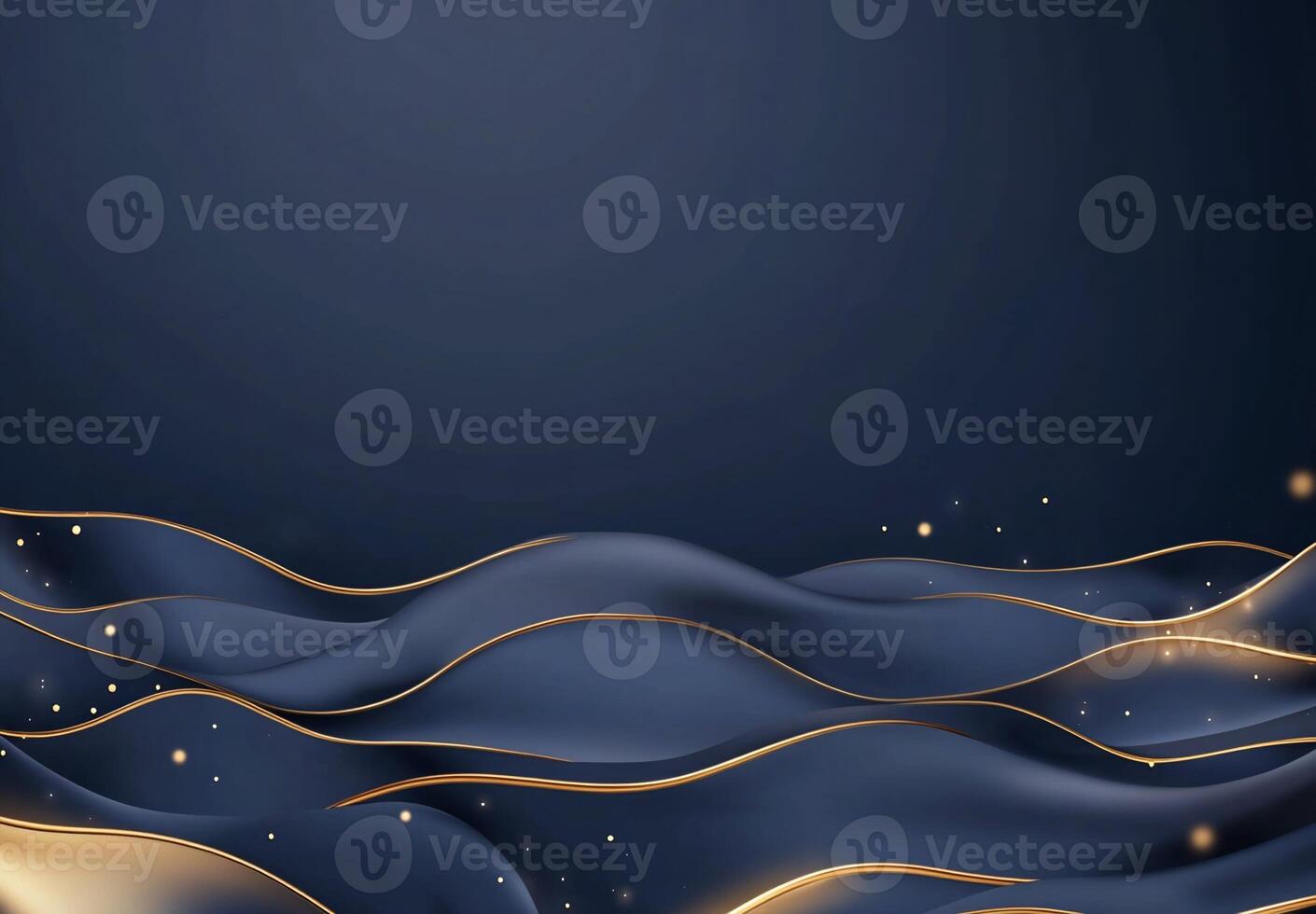 Elegant abstract design with flowing lines and golden accents. photo