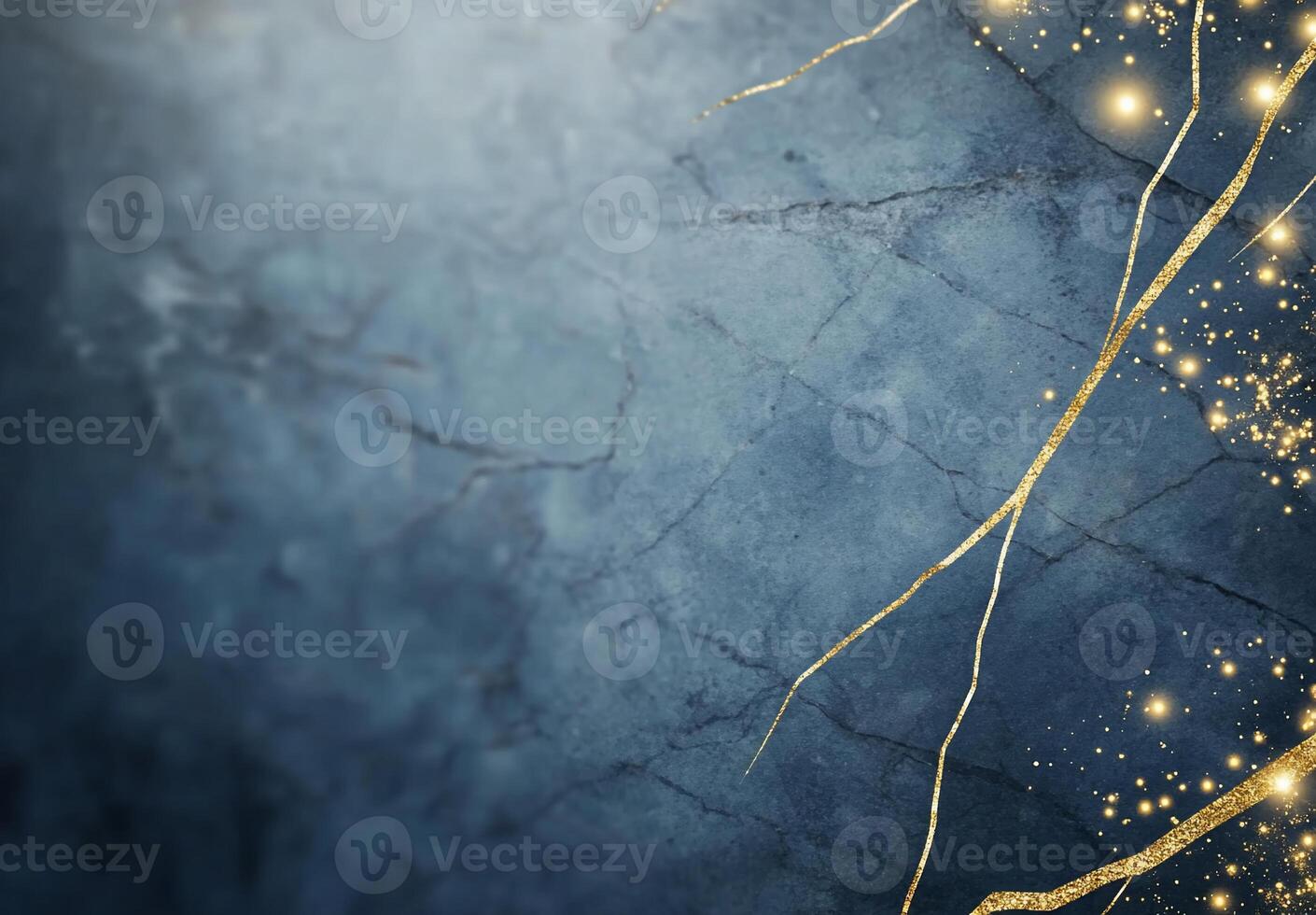 A textured blue background with golden accents and sparkles. photo