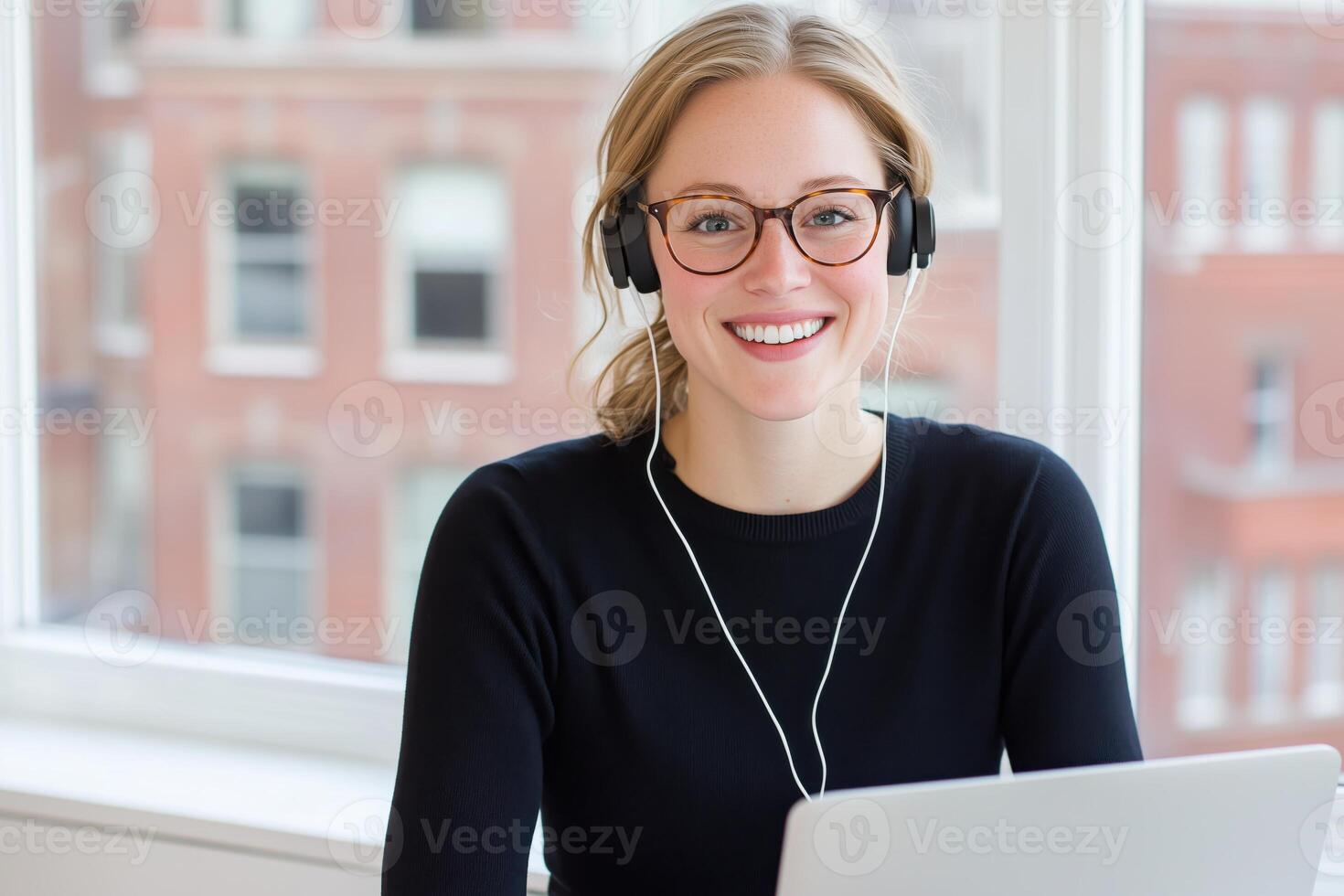 Couple connecting through a call in a minimalistic apartment during daylight with a warm, inviting atmosphere photo