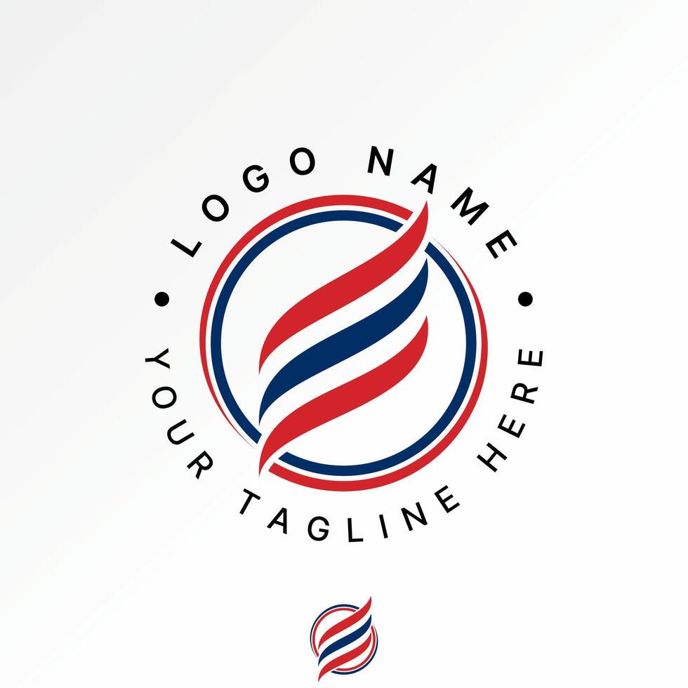 Logo design graphic concept creative premium stock image graphic three wave flag initial E font circle connect monogram typography sport tech vector