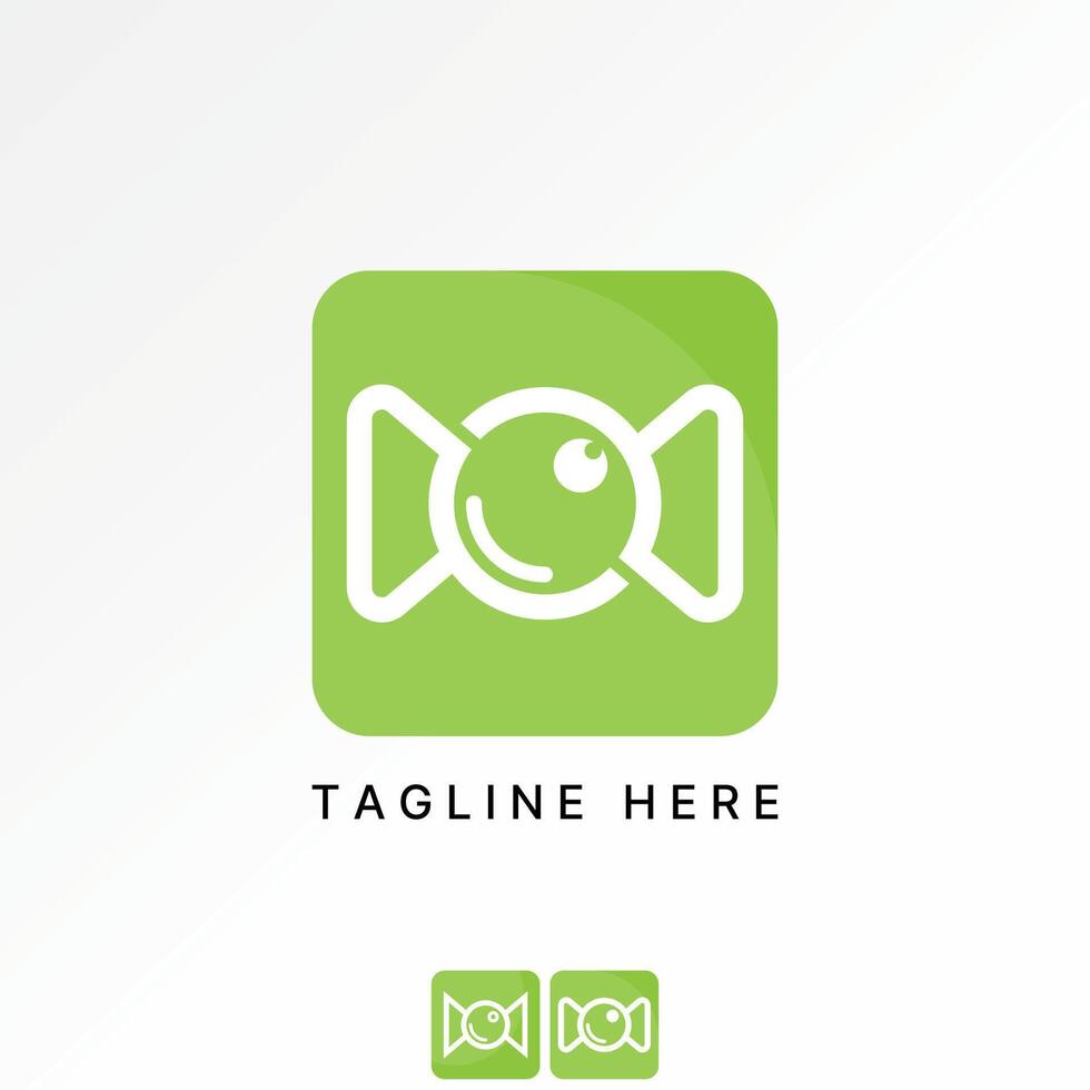 Logo design graphic concept creative premium stock image graphic lens camera circle infinity application eye spy monogram typography tech vector