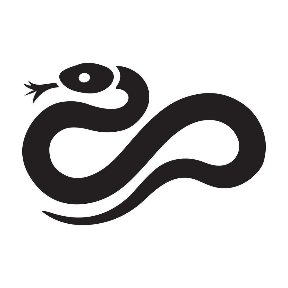Snake Silhouette Illustration Graphic Design vector