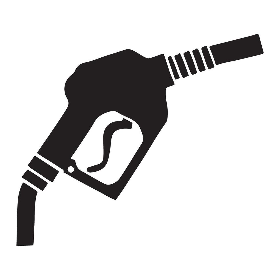 Gas Pump Nozzle Silhouette Illustration vector