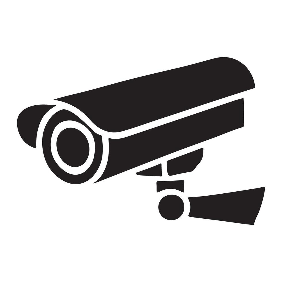 Security Camera Surveillance Silhouette Icon Design vector