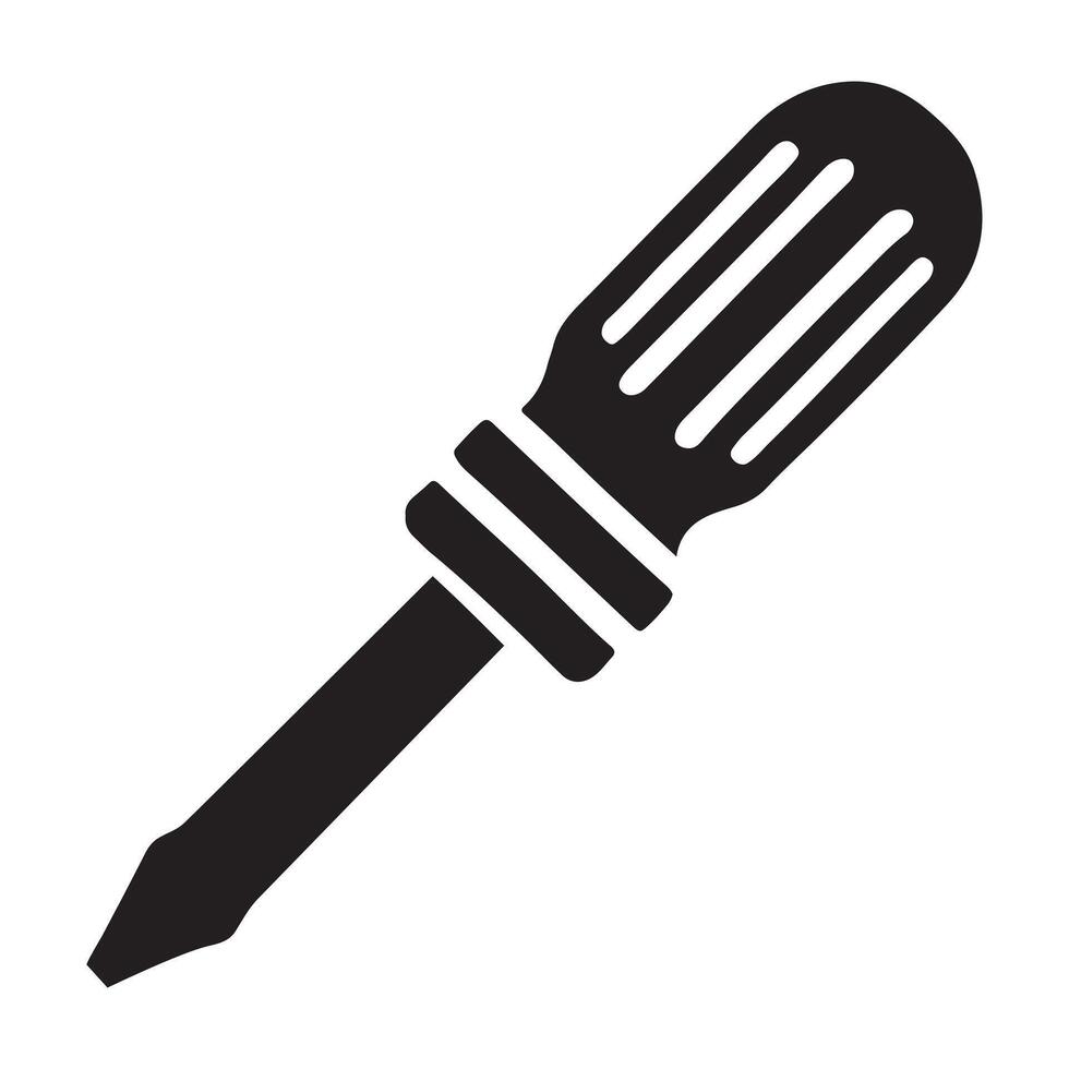 Screwdriver Silhouette Illustration for Tool Designs vector