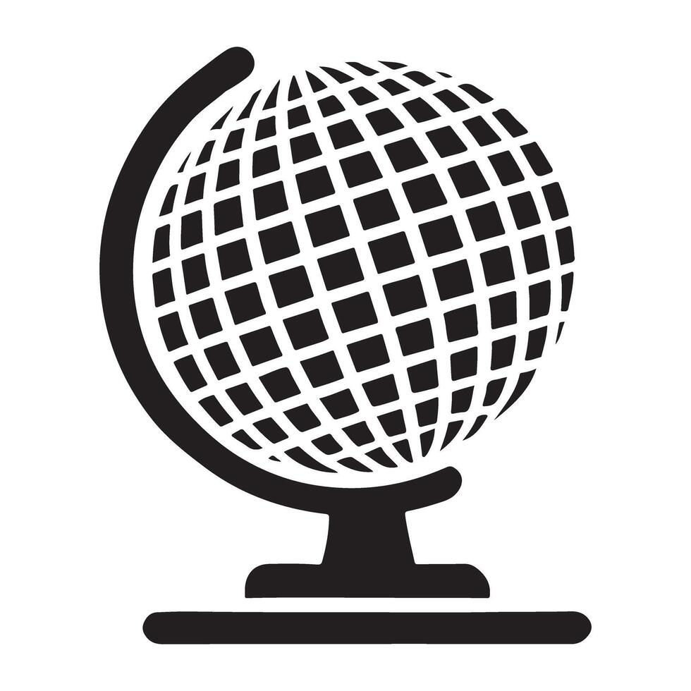 Globe Silhouette Icon Illustration Design vector