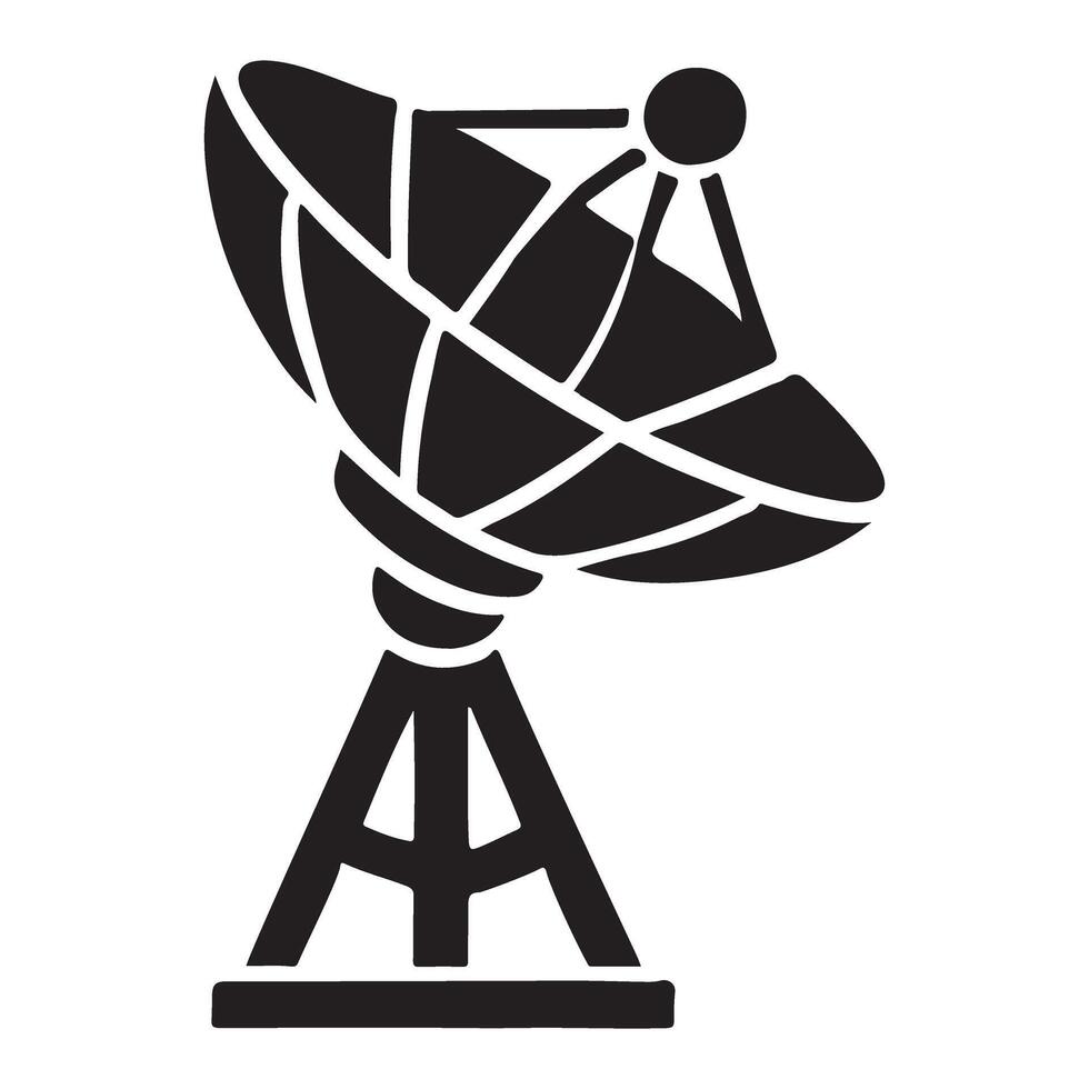 Satellite Dish Silhouette Illustration Graphic Design vector