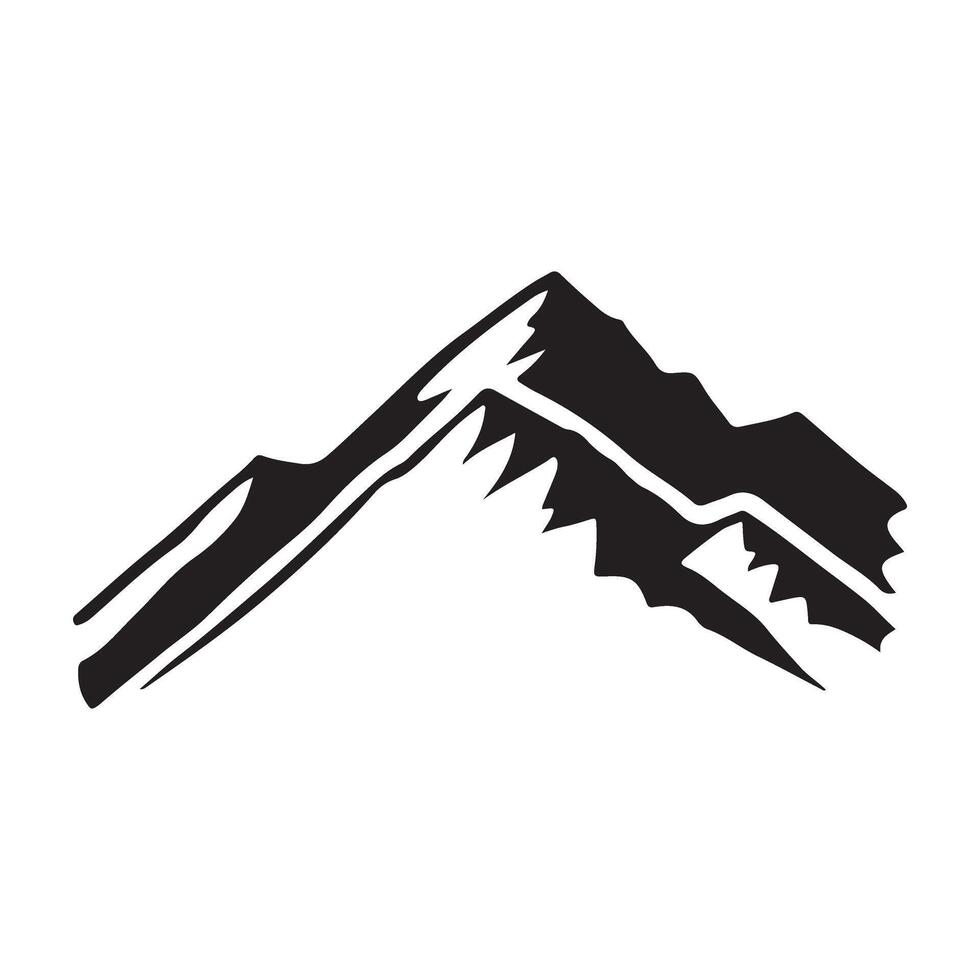 Majestic Mountain Silhouette Illustration for Design vector