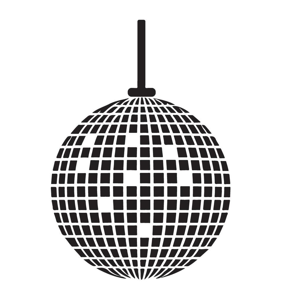 Disco Ball Silhouette Illustration for Party Designs vector