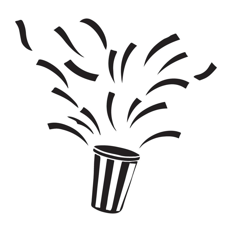 Party Popper Cracker Fireworks Celebration Icon Art vector