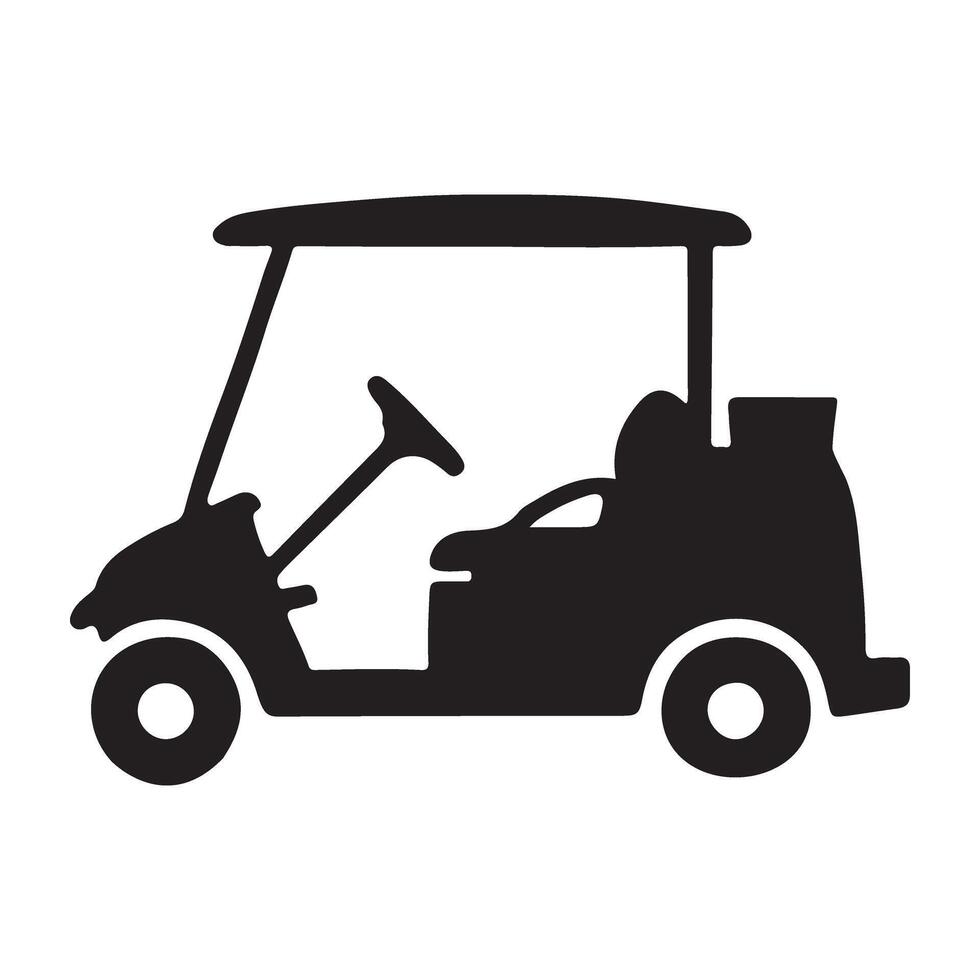 Silhouette Illustration of a Golf Cart vector