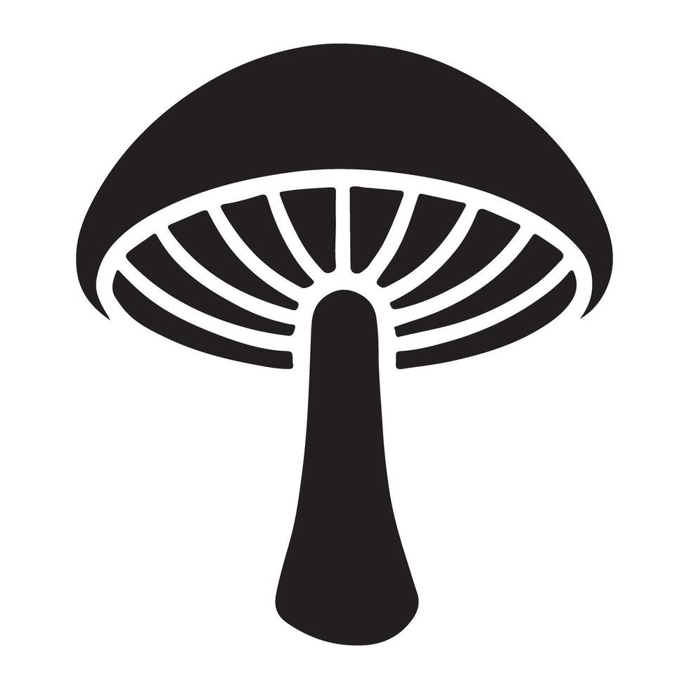 Mushroom Silhouette Illustration a Natural Design vector