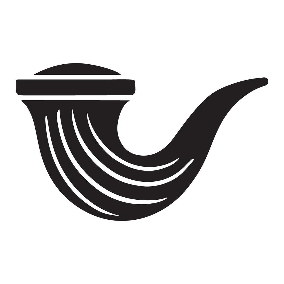 Smoking Pipe Silhouette Illustration a Classic Design vector