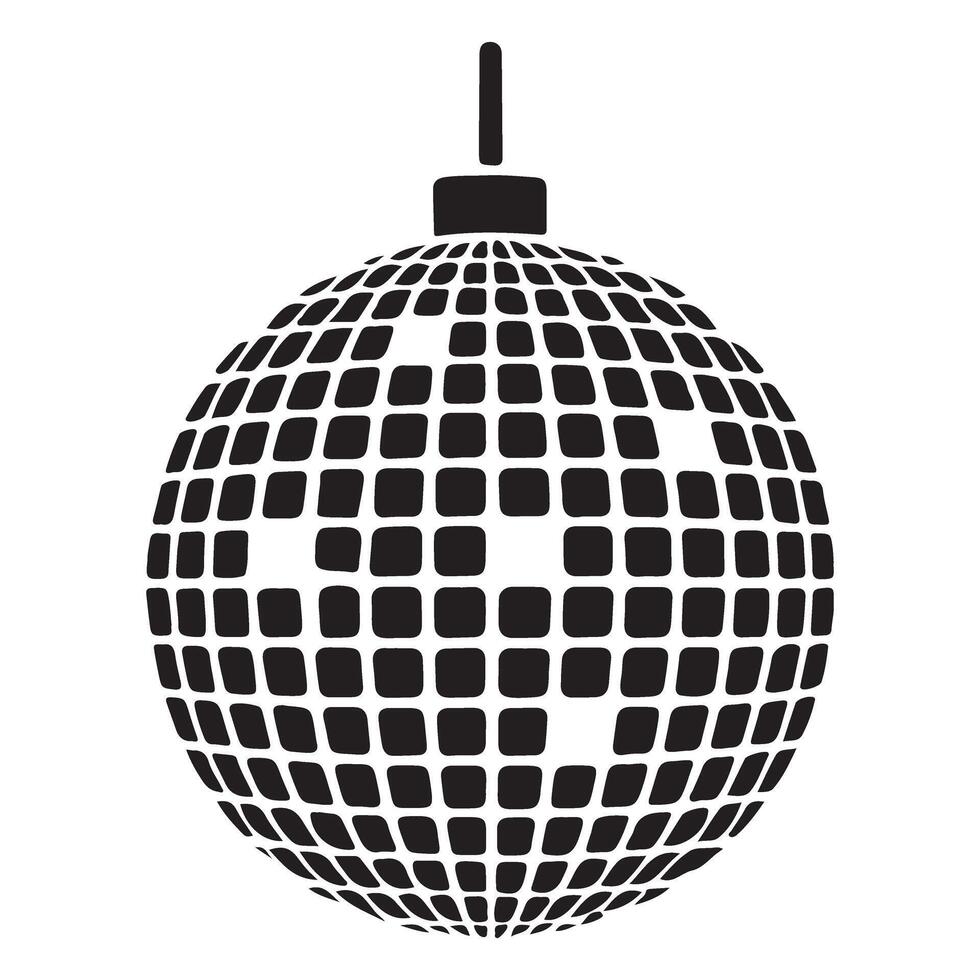 Disco Ball Silhouette Design Element for Party vector