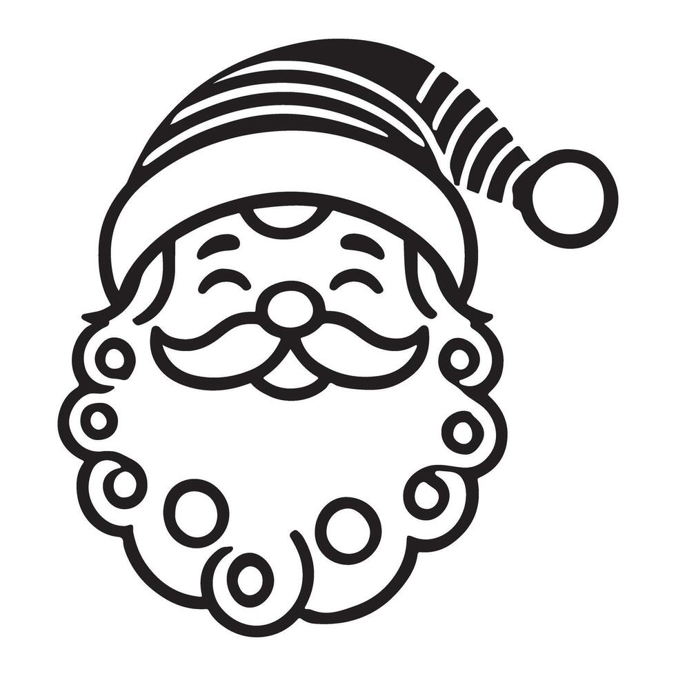 Jolly Santa Claus Silhouette Illustration vector