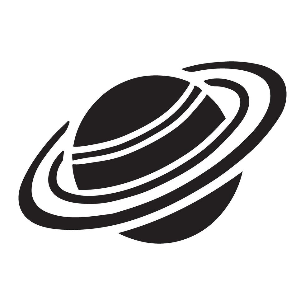 Saturn Planet Silhouette Illustration Space Graphic vector