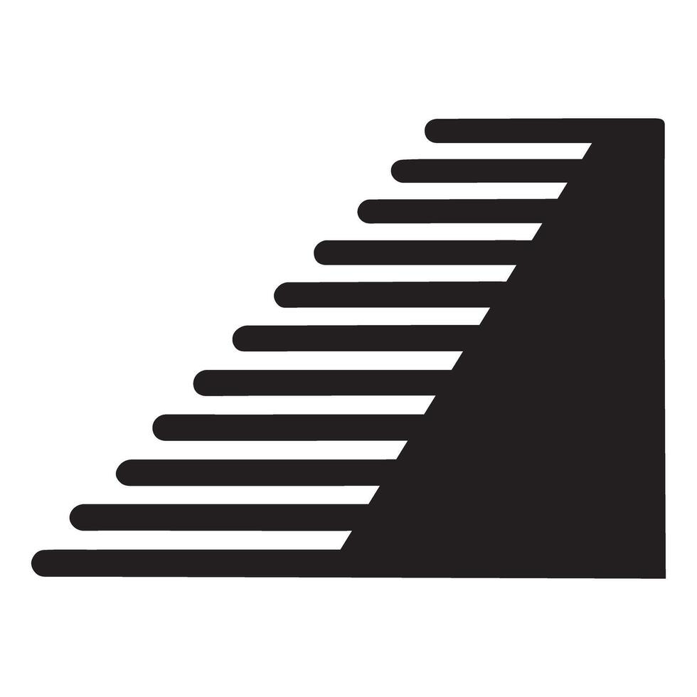 Stairs Silhouette Illustration Simple Graphic for Upward Movement vector