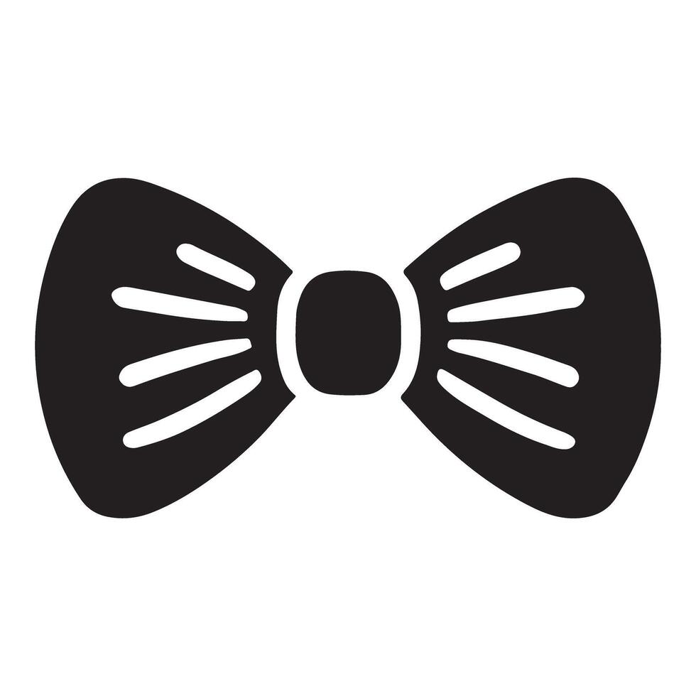 Stylish Bow Tie Silhouette Illustration vector