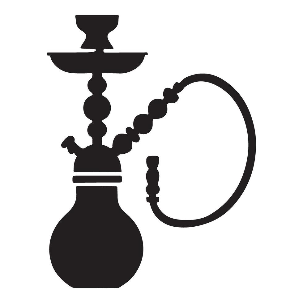 Hookah Silhouette Icon Design Element vector