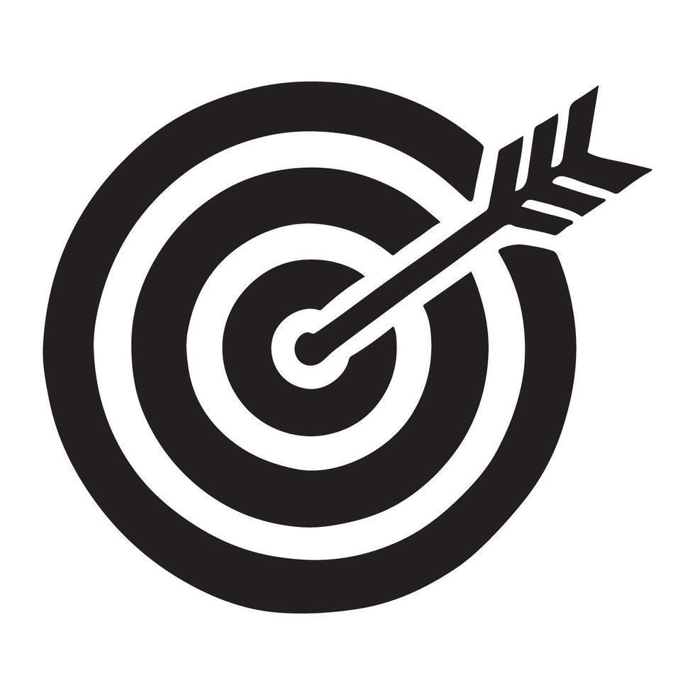 Bullseye Target Arrow Icon Graphic Design Element vector