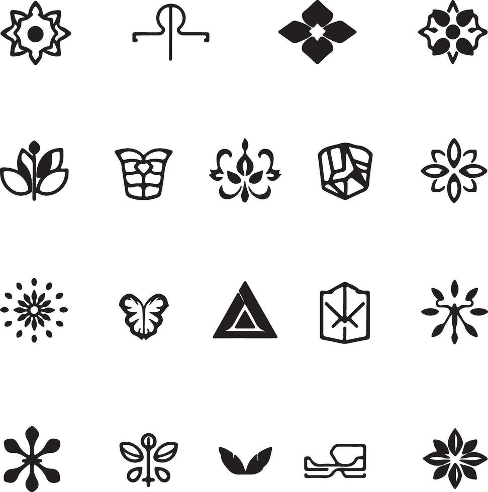 Various symbols and icons for different purposes vector