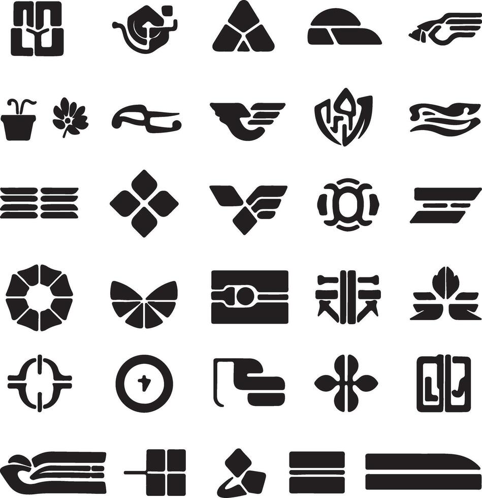 A set of various symbols and icons vector