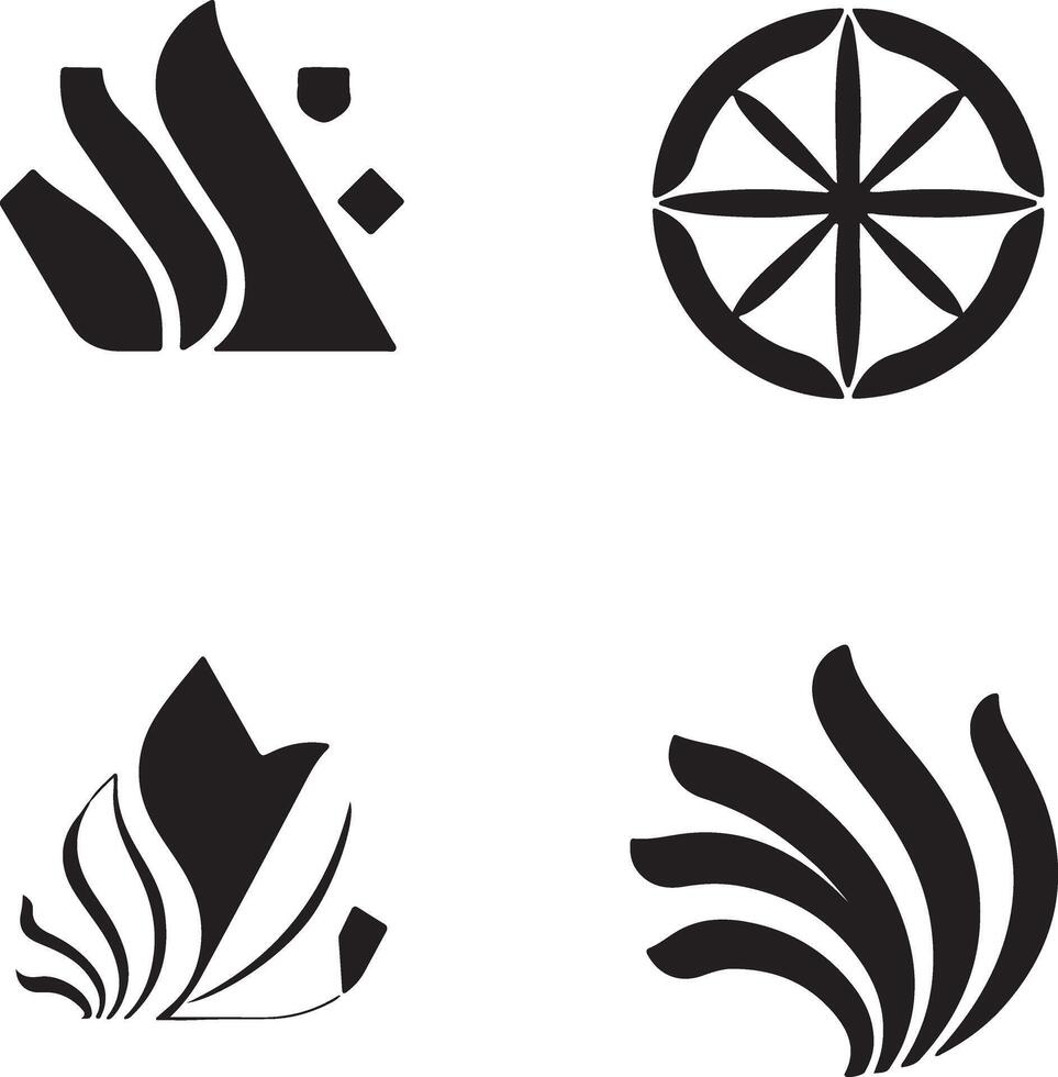 Four different logos for a company vector