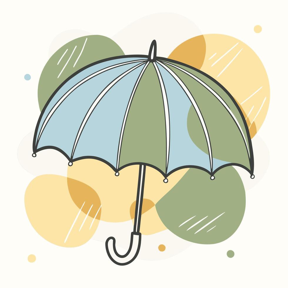 umbrella on ground parasol beach illustration vector