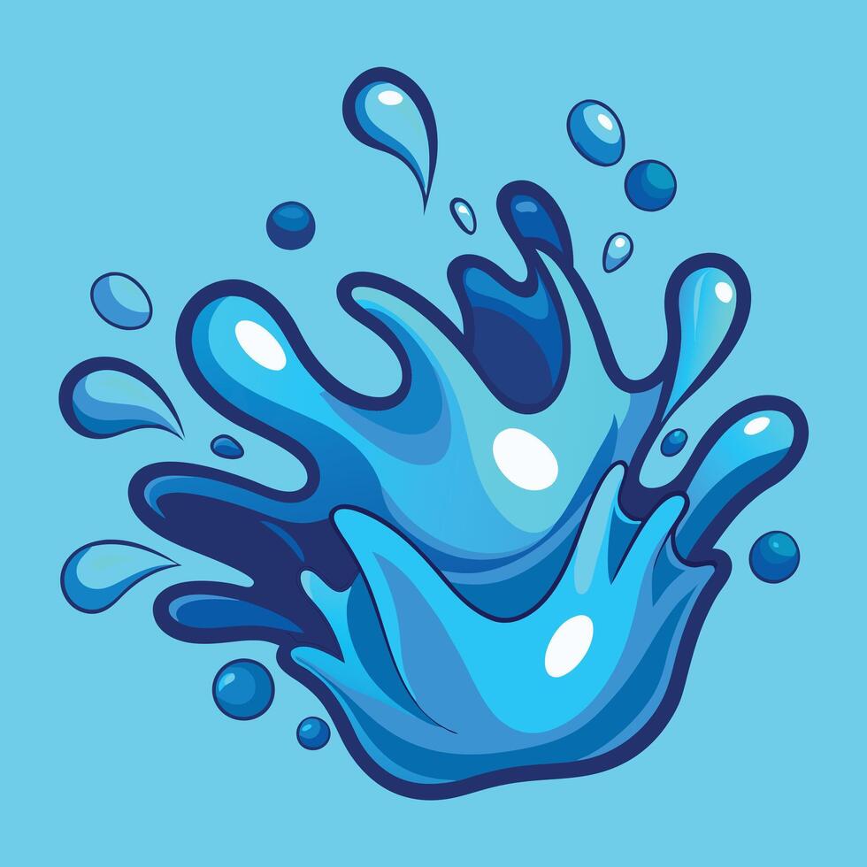 Colorful watercolor splashes vector