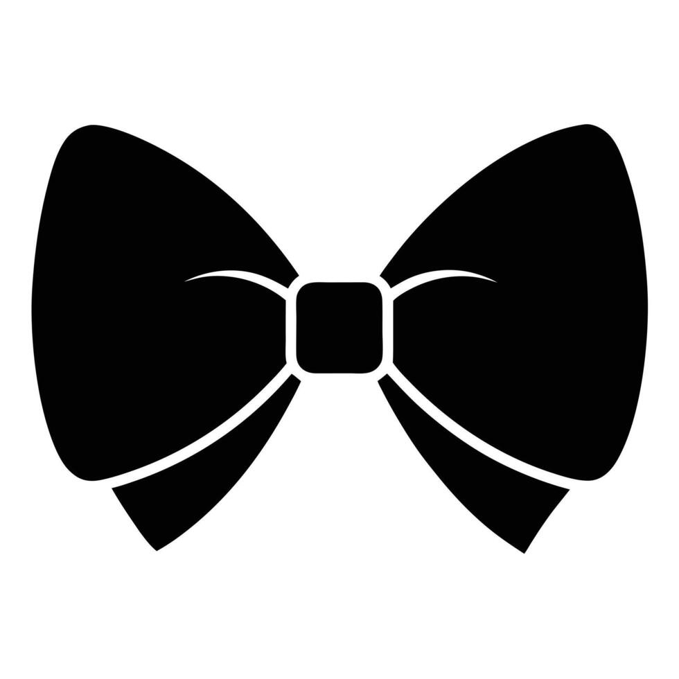 bow tie silhouette vector