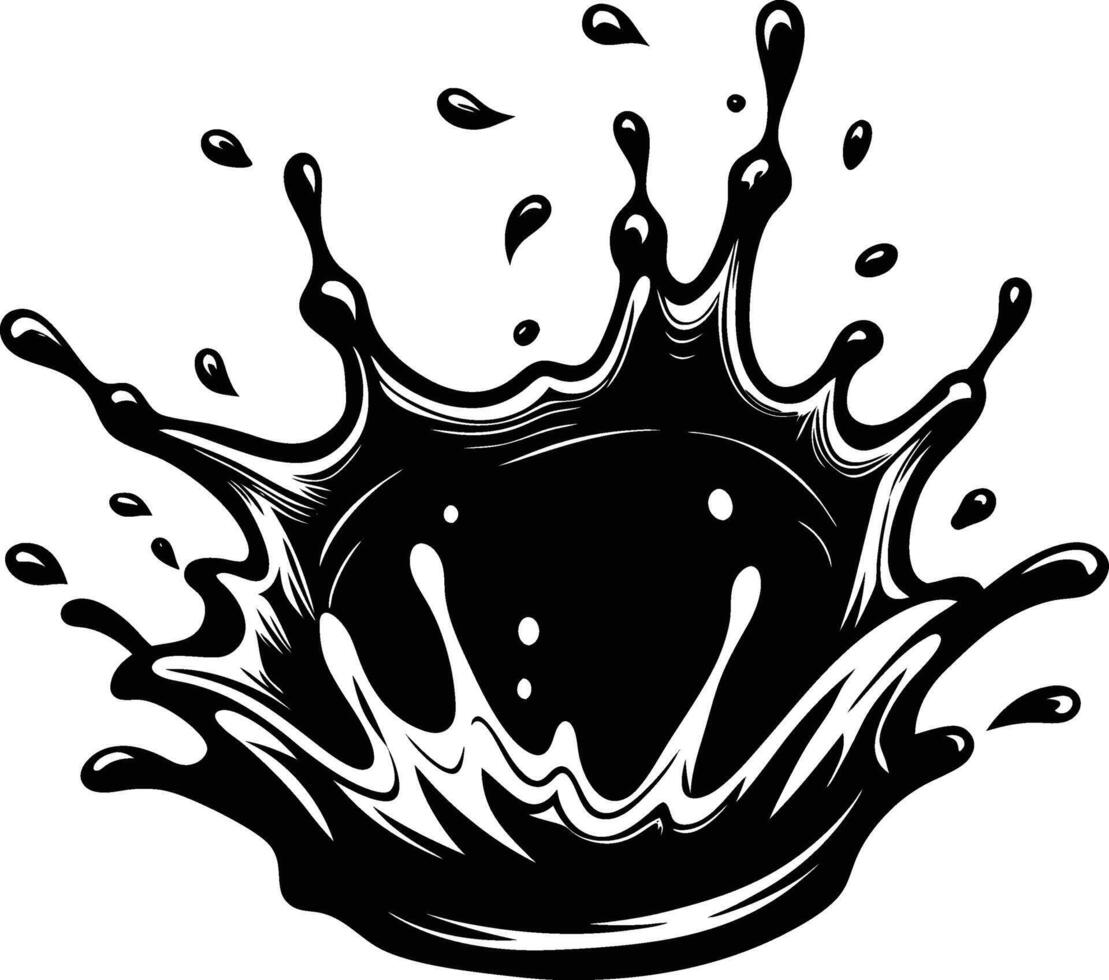 Black water shapes splashes collection vector