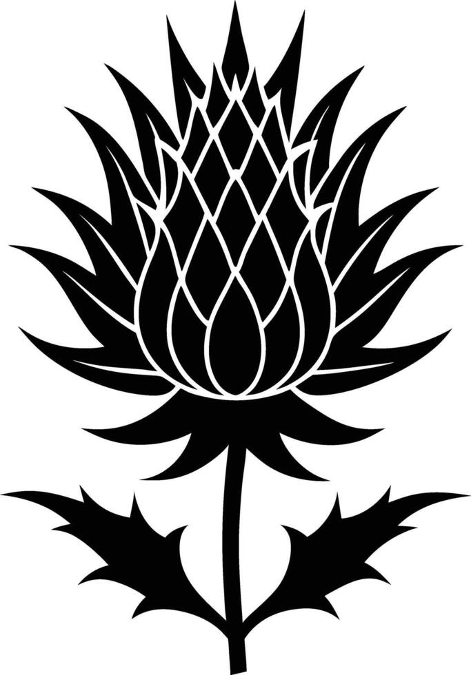 Style Scottish Thistle vector