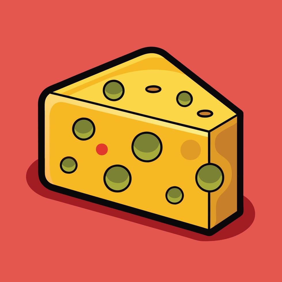 Cheese Flat Icon. vector