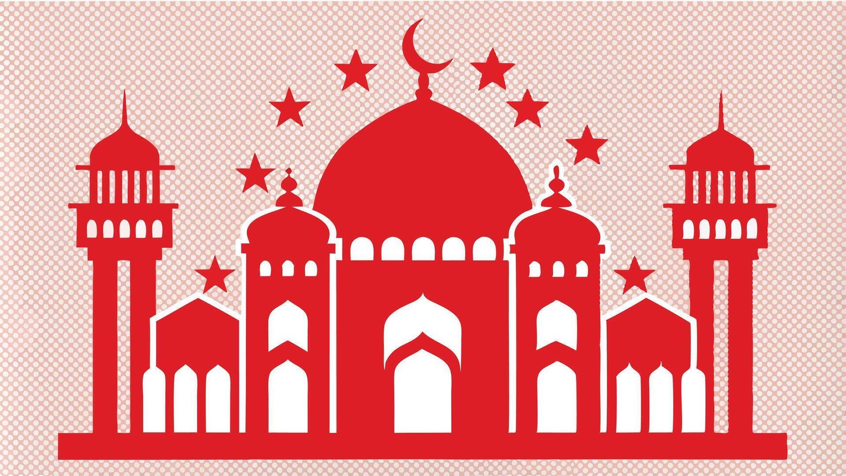 Miraj, Isra wal Miraj the night journey 27 rajab banner vector