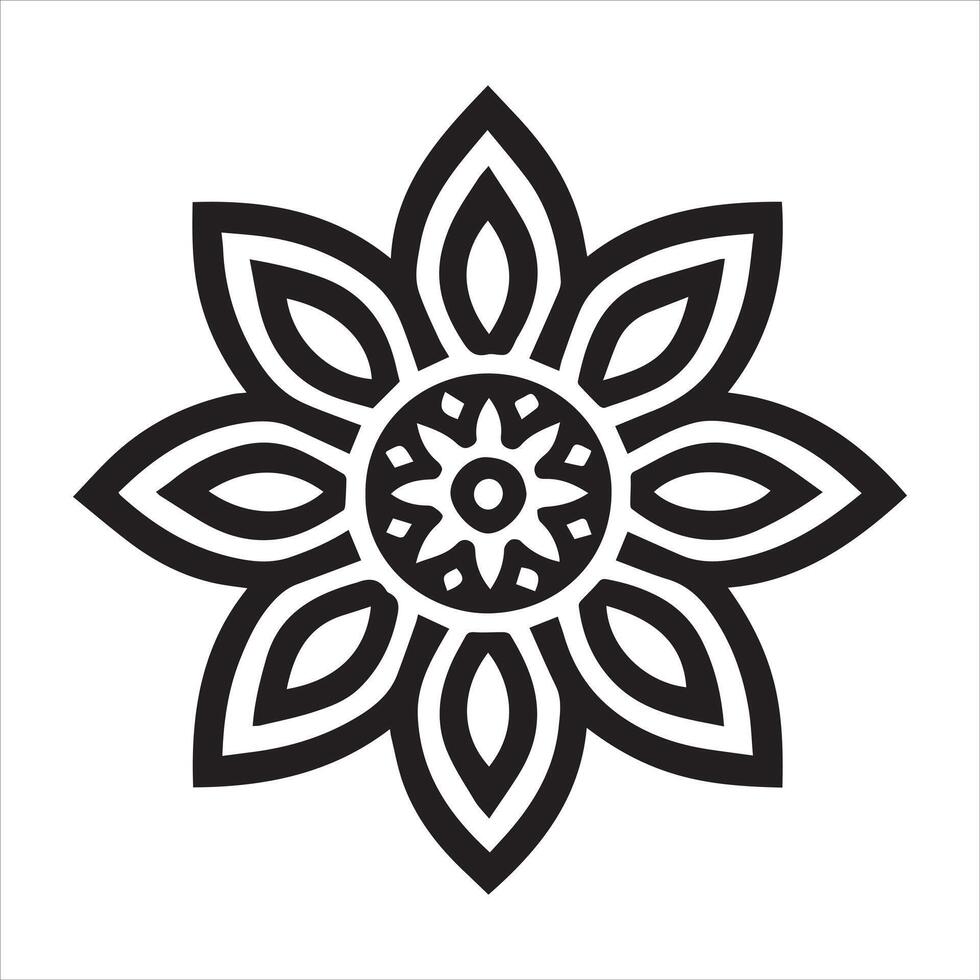 Ornamental Mandala Illustration for Luxe Coloring Book vector