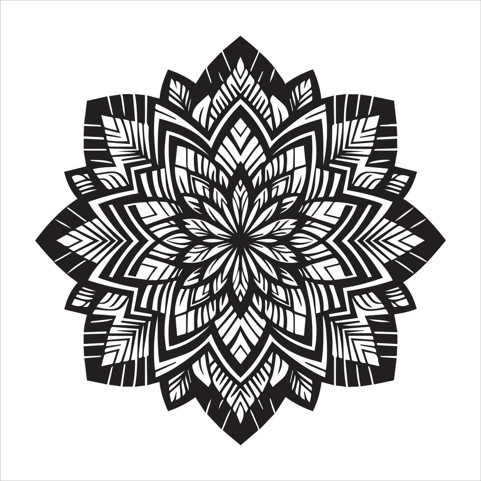 Regal Mandala Pattern for Sophisticated Coloring Book Pages vector