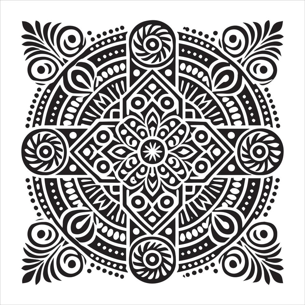 Refined Mandala Pattern ClipArt for Upscale Graphics vector
