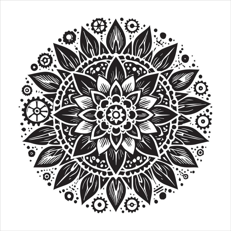 Ornate Mandala ClipArt Pattern for High-End Projects vector