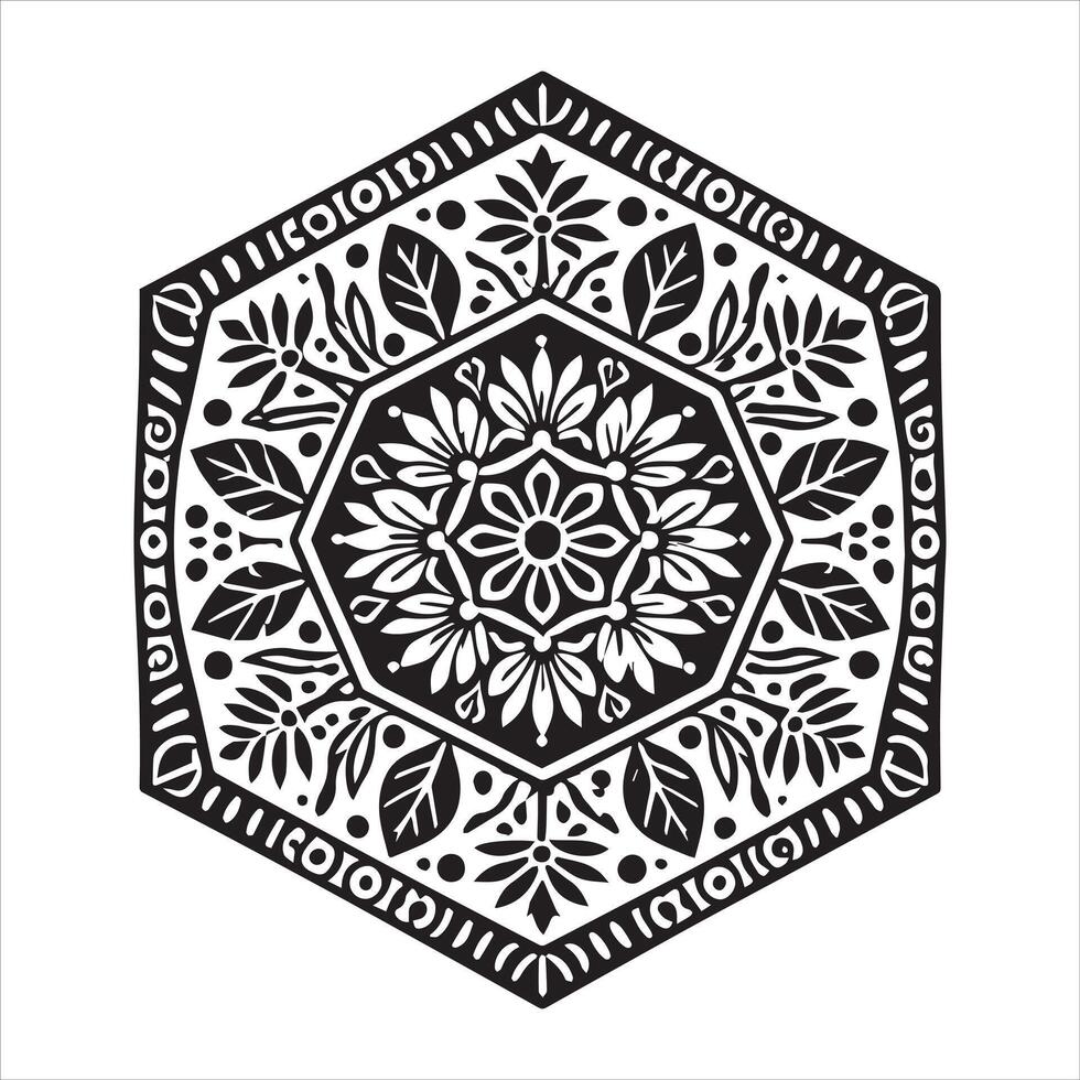 Opulent Mandala Pattern for High-End Coloring Books vector