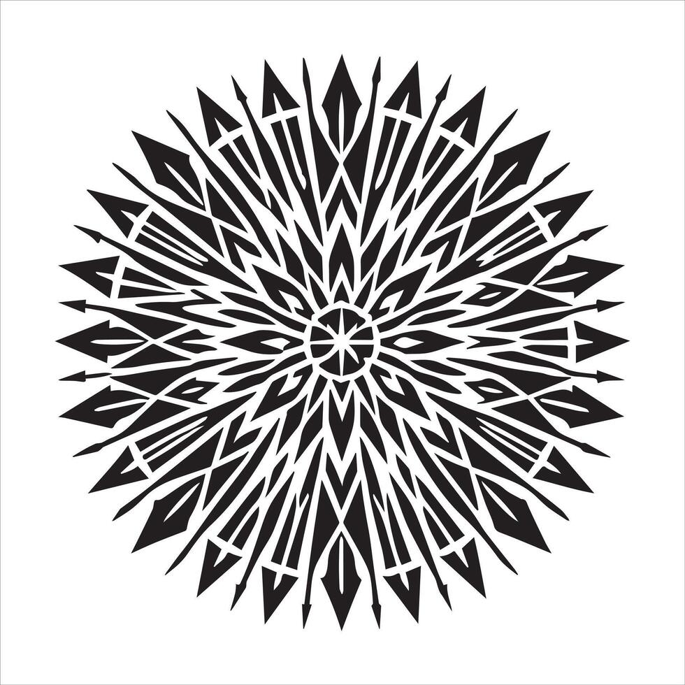 Refined Mandala Pattern with Opulent Detailing on White Canvas vector