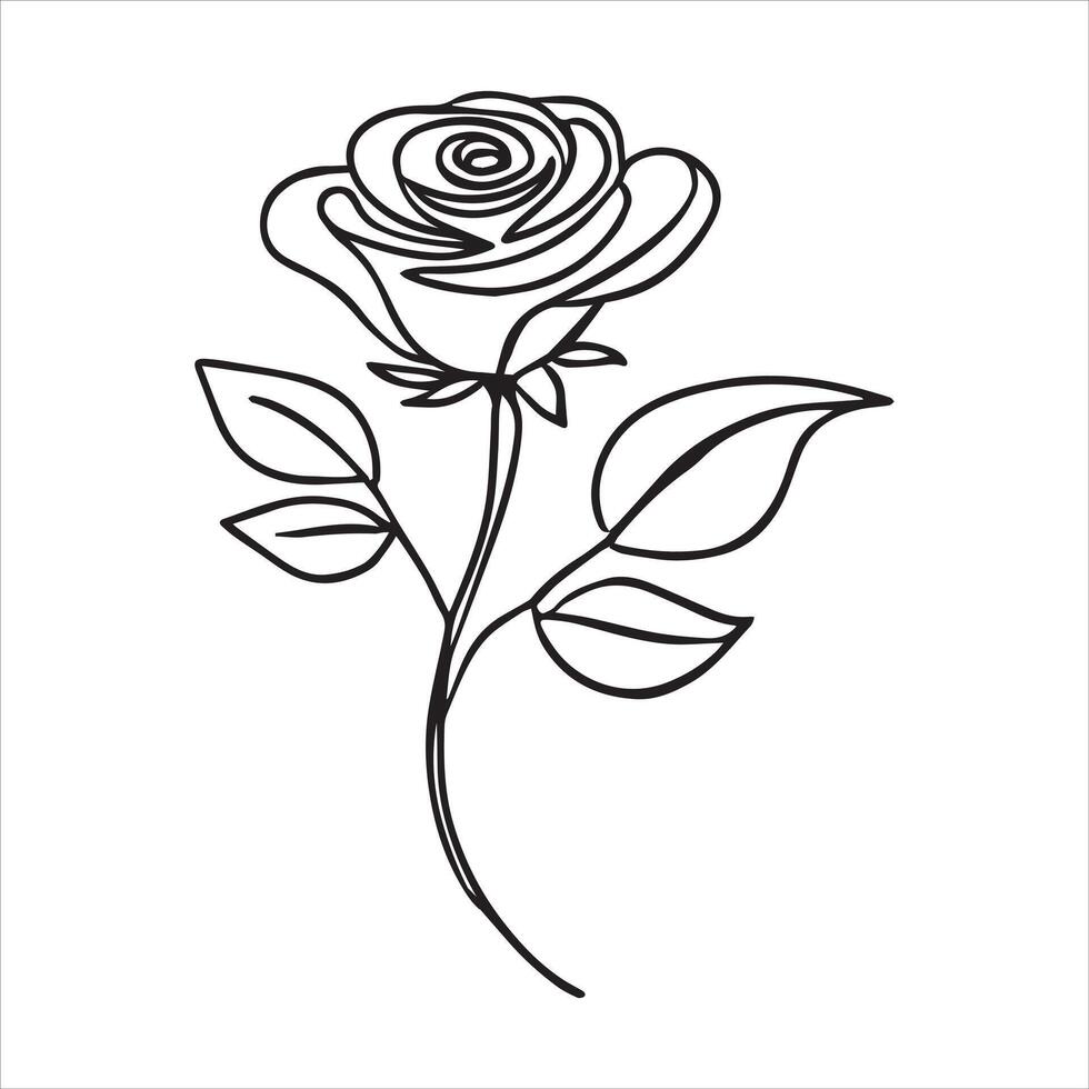 Fresh Rose Flower ClipArt for Summer Designs vector