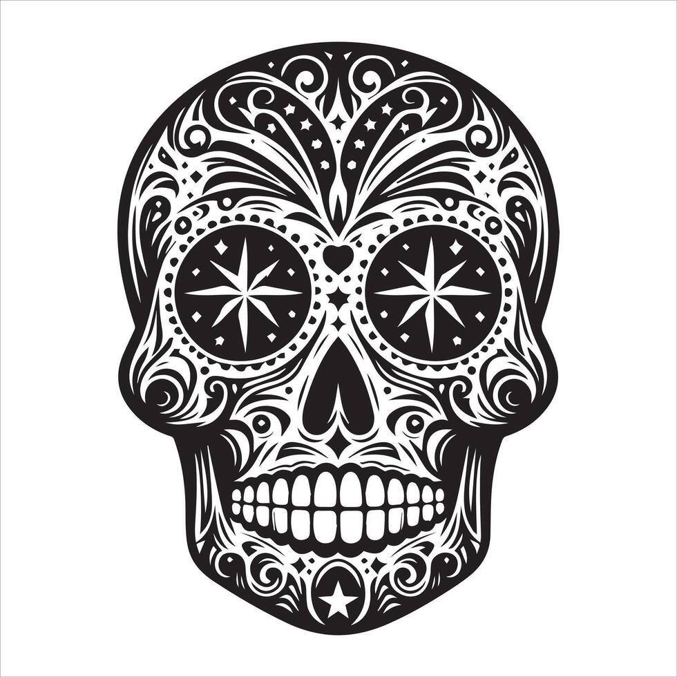 Mexican Sugar Skull illustration vector