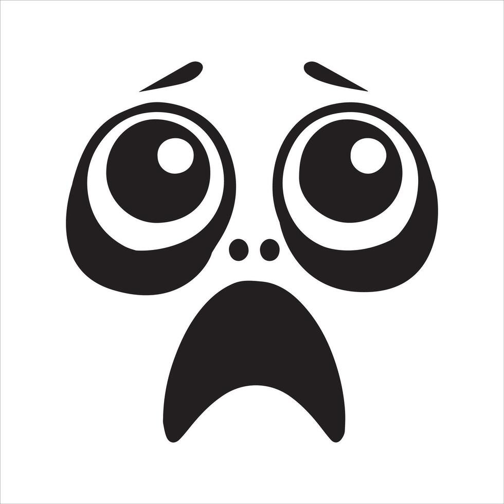 Ghostly Halloween Face Expression Clipart for Projects vector