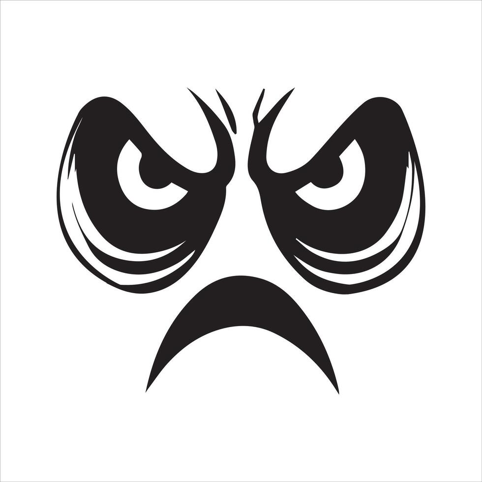 Eerie Halloween Ghost Face Illustration Clipart vector