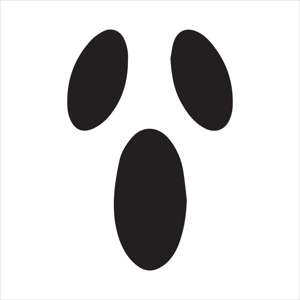 Halloween Ghost Face Expression Clipart vector