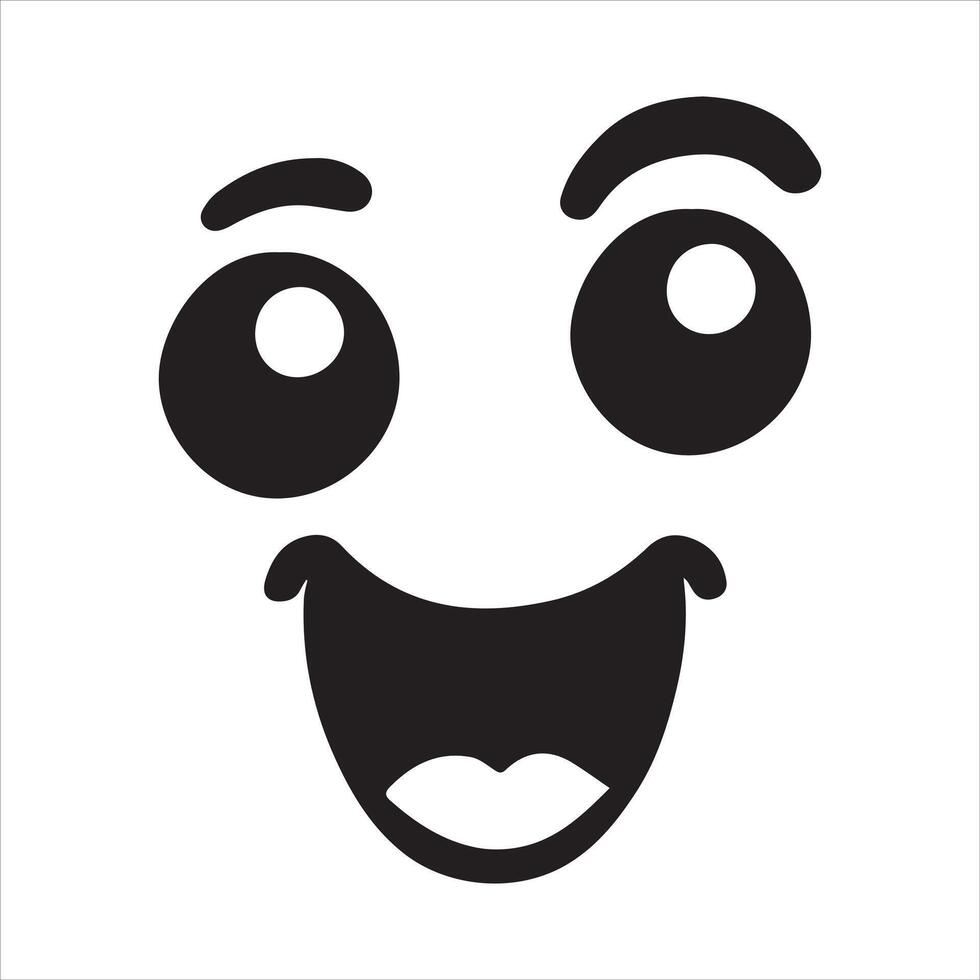 Scary Ghost Face Expression Clipart for Halloween vector