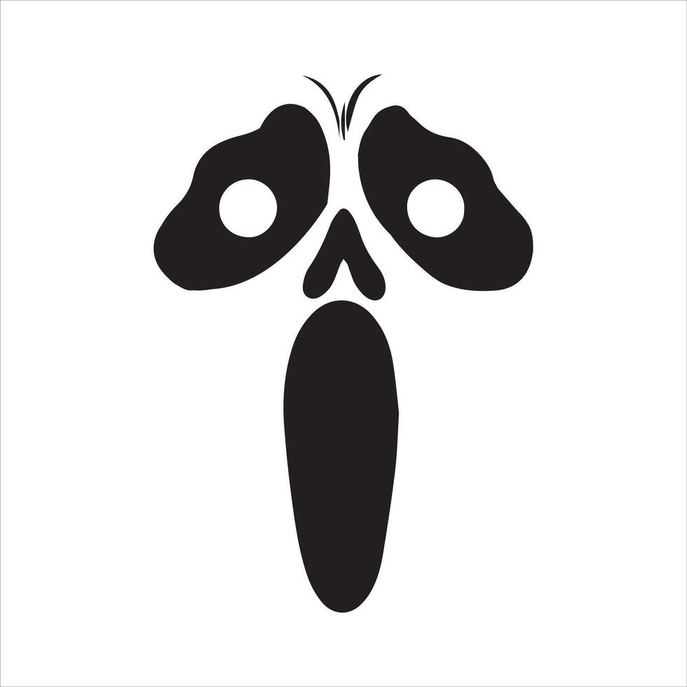 Chilling Halloween Ghost Face Clipart Design vector