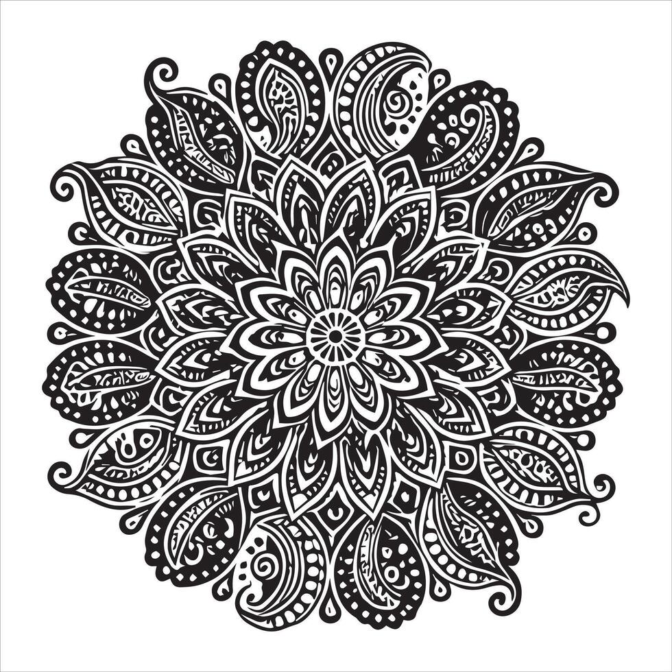 Intricate Luxury Mandala Clipart for High-End Graphics vector