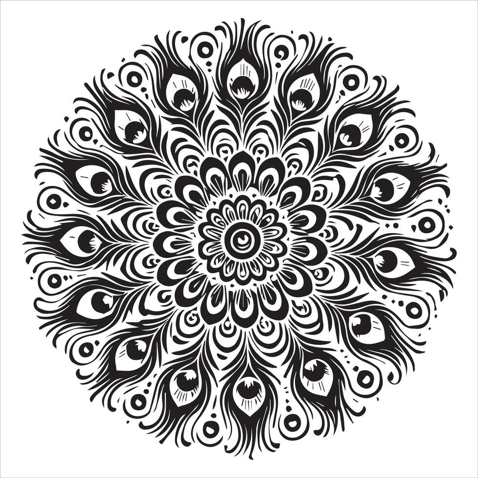 Artistic Mandala Design Element for KDP Book Interiors vector